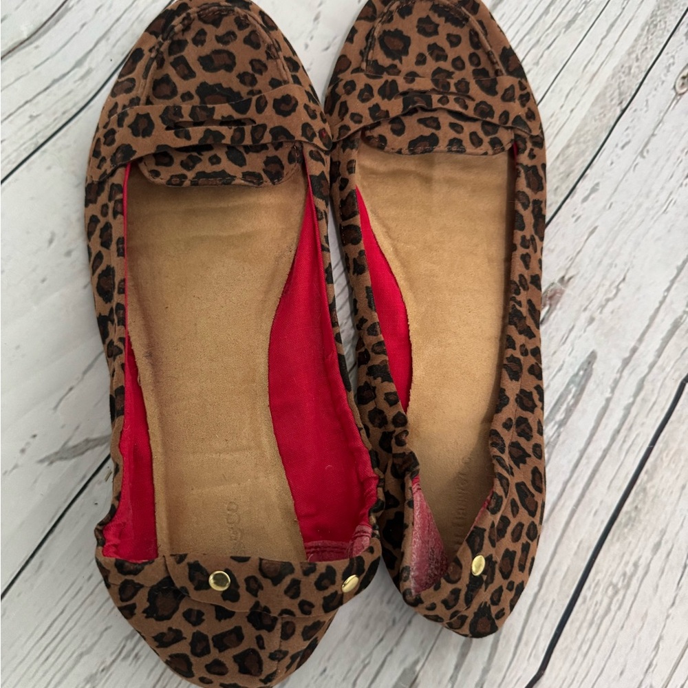 Bass Brown and Red Loafers Classic Flats